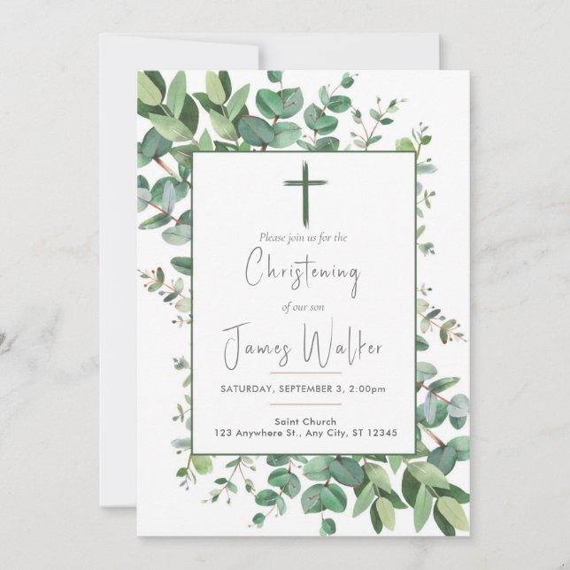 Invitación a la cristiandad por el bautismo de beb (Anverso)