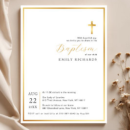 Invitación a la cruza de oro moderna y simple