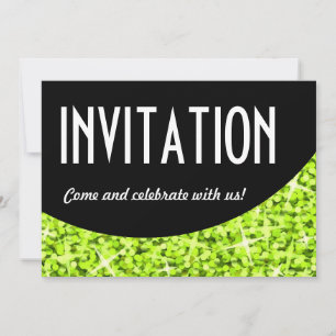 Invitación a la curva negra de Glitz Lime