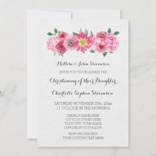 Invitación a la curvatura floral de color de agua 