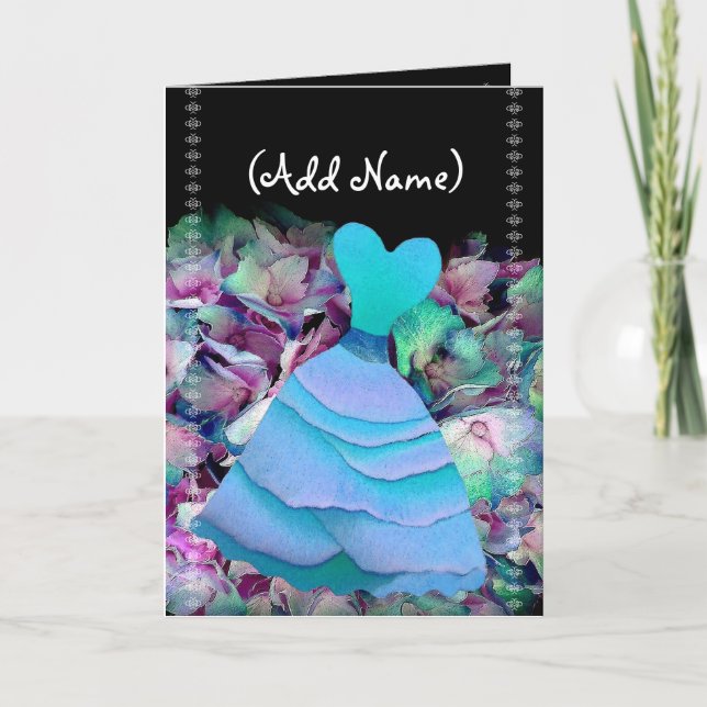 Invitación a la dama de honor a la nubes de flores (Anverso)