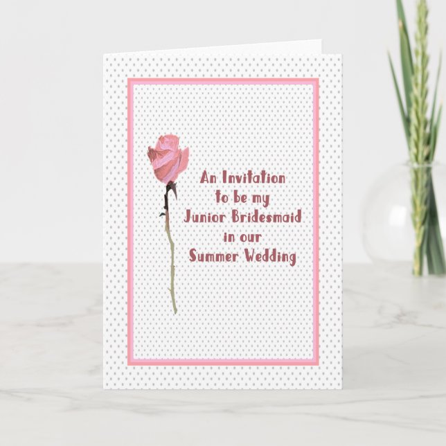 Invitación a la dama de honor en el Boda de verano (Anverso)