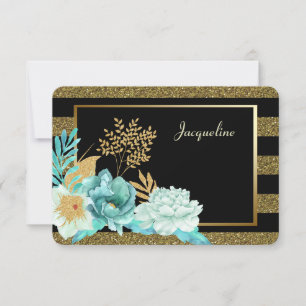 Invitación a la dama de honor floral Sparkle Mint 