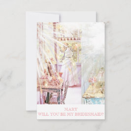Invitación a la dama de honor personalizada y rúst