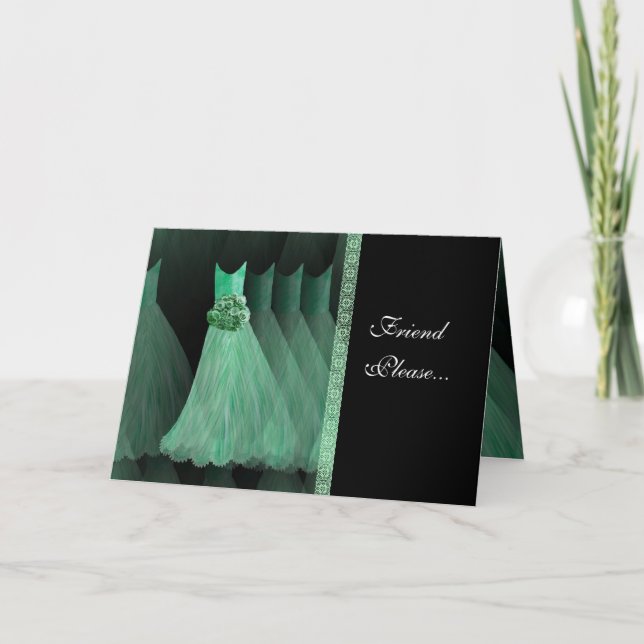 Invitación a la dama de honor personalizado - Bast (Anverso)