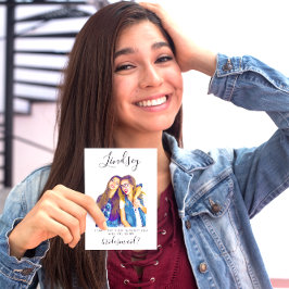 Invitación a la dama de honor simple y minimalista