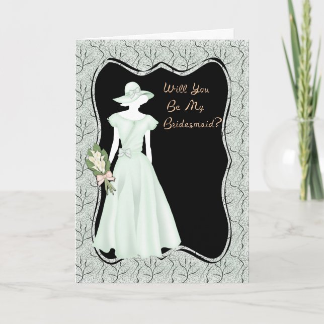 Invitación a la dama de honor Verde (Anverso)