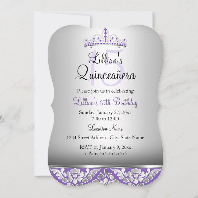 Invitación a la Damasco de Plata Púrpura y a la Qu (Anverso)