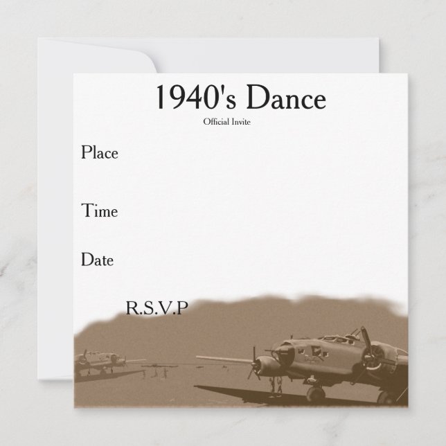 Invitación a la danza de los años 40 (Anverso)