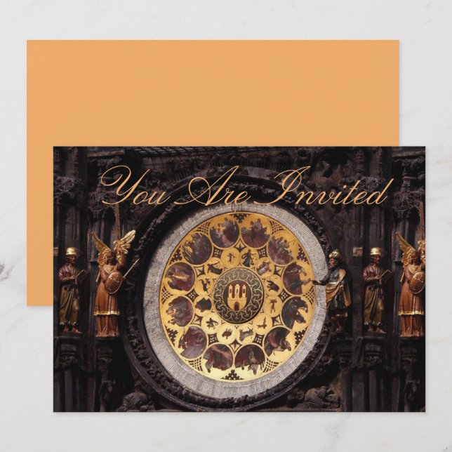 Invitación a la decoración del reloj de los indica (Anverso / Reverso)