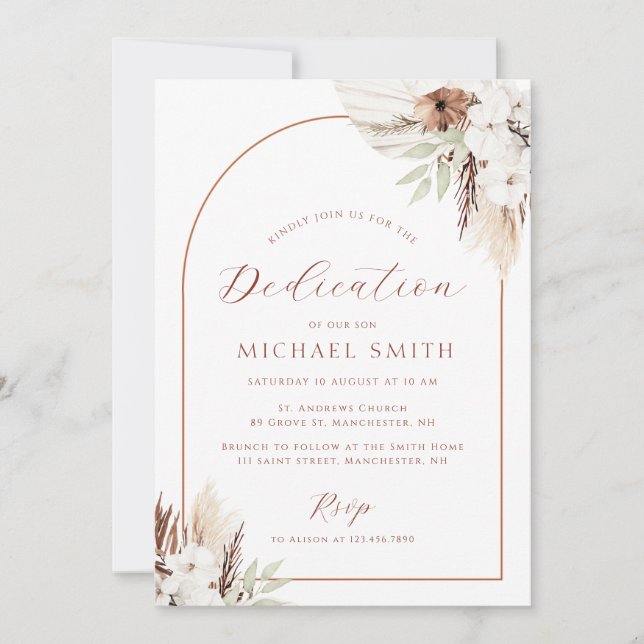 invitación a la dedicación moderna del arco bohemi (Anverso)