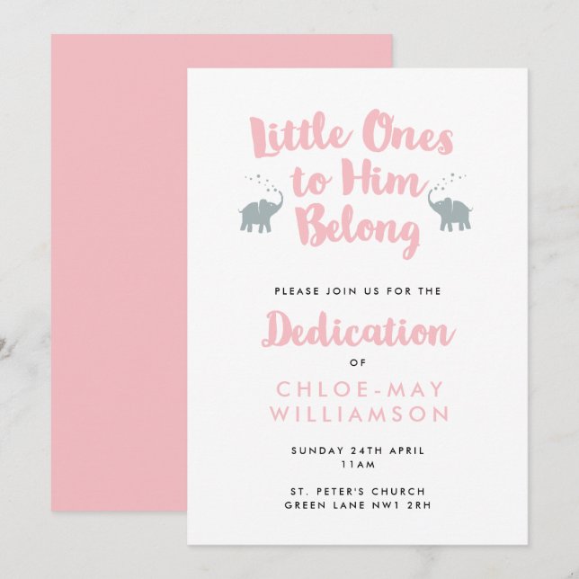 Invitación a la dedicción cristiana de los elefant (Anverso / Reverso)