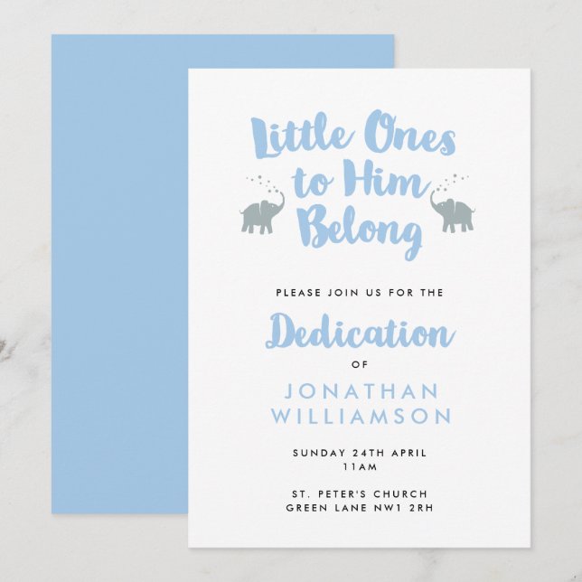 Invitación a la dedicción cristiana de los elefant (Anverso / Reverso)