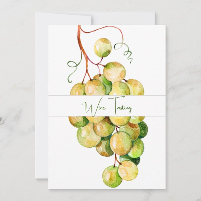Invitación a la degustación de uvas verdes clásica (Anverso)