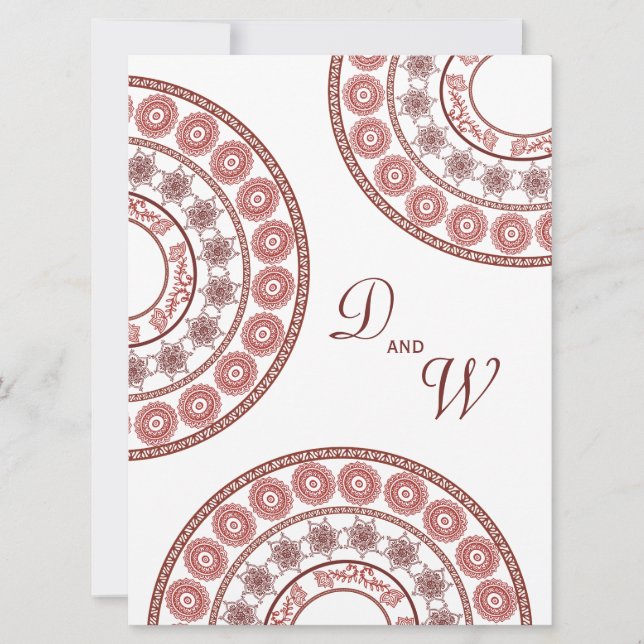 Invitación a la desi amarilla del Boda indio Henna (Anverso)