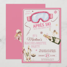 Invitación a la despedida de soltera Après Ski Chi