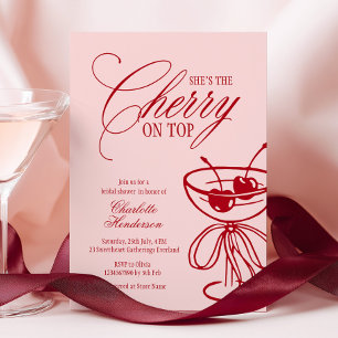Invitación a la despedida de soltera Cereza en la 