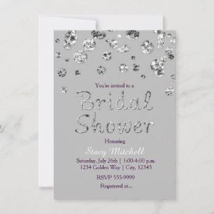 Invitación a la despedida de soltera con brillo gr