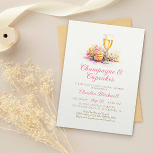 Invitación a la despedida de soltera con cupcakes 