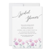 Invitación a la despedida de soltera con flores de