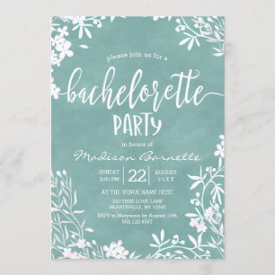 Invitación a la despedida de soltera con fondo de
