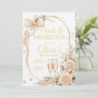 Invitación a la despedida de soltera con Perlas y 