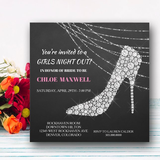 Invitación a la despedida de soltera con tacón de  (Subido por el creador)