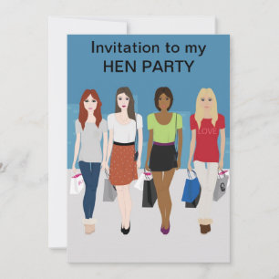 Invitación a la despedida de soltera de chicas de 