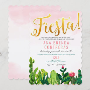 Invitación a la despedida de soltera Fiesta Cactus