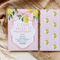 Invitación a la Despedida de Soltera Preppy Citrus