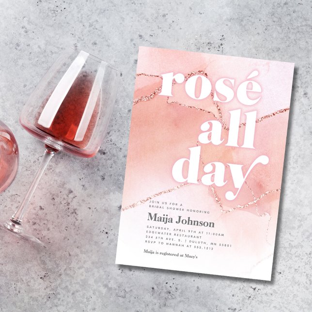Invitación a la Despedida de Soltera Rosé Todo el  (Subido por el creador)