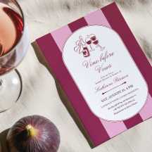 Invitación a la Despedida de Soltera Vino Antes de
