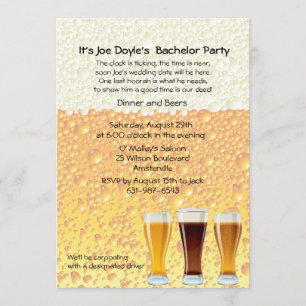 Invitación a la Despedida de Soltero con Cerveza y