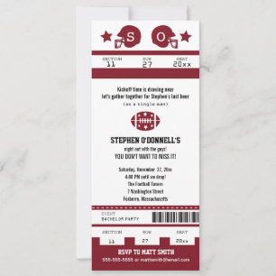 Invitación a la Despedida de Soltero con Entradas