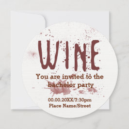 Invitación a la Despedida de Soltero con Vino Tint