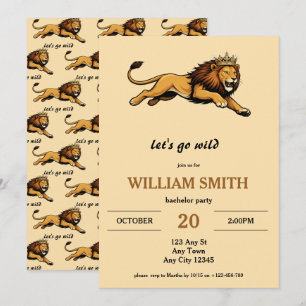 Invitación a la Despedida de Soltero del Rey León