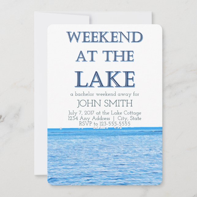 Invitación a la Despedida de Soltero en el Lago de (Anverso)