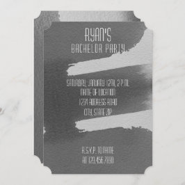 Invitación a la Despedida de Soltero Negro y Gris