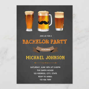 Invitación a la despedida de soltero noche de chic