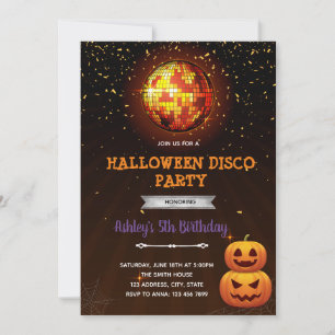 Invitación a la discoteca de Halloween