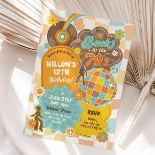 Invitación a la discoteca Groovy 70's