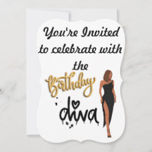 Invitación a la Diva de Cumpleaños