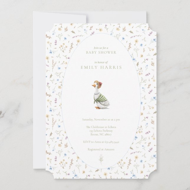 Invitación a la ducha - azul del libro de cuentos (Anverso)