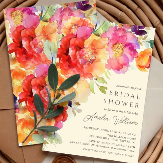Invitación a la ducha azul Petal Bridal (Subido por el creador)