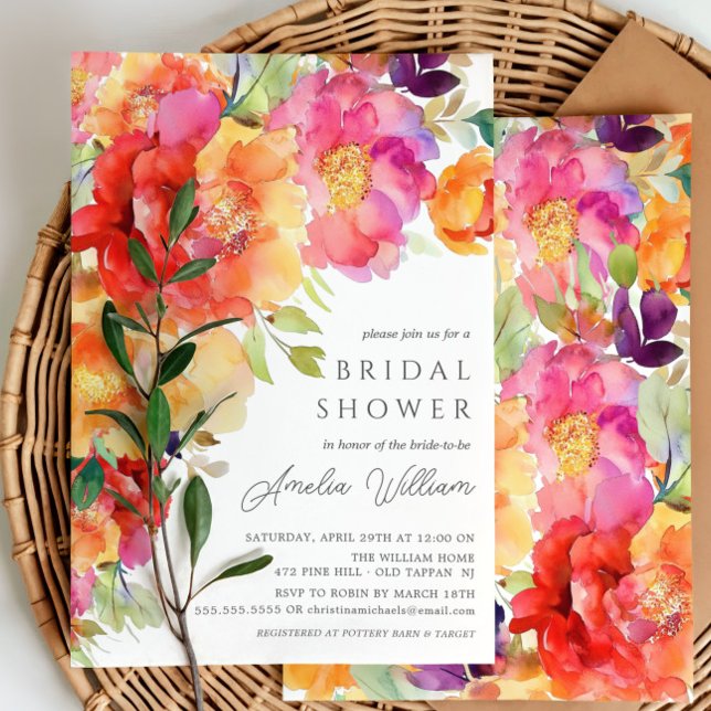 Invitación a la ducha azul Petal Bridal (Subido por el creador)