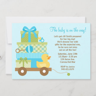 Invitación a la ducha Baby Boy con sobres coincide