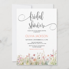 Invitación a la ducha batidal de flores silvestres