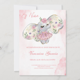 Invitación a la ducha bebé para niña