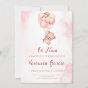 Invitación a la ducha bebé para niña