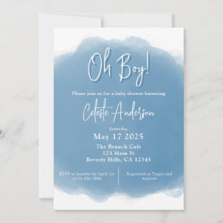 Invitación a la ducha Boho Baby Boy